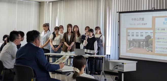 兵庫県立大学町長への報告会
