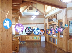 作った花火が並んでいる様子