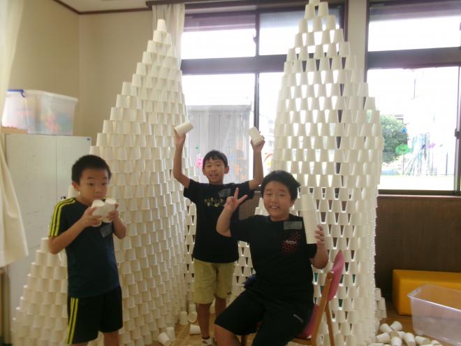 紙コップタワー