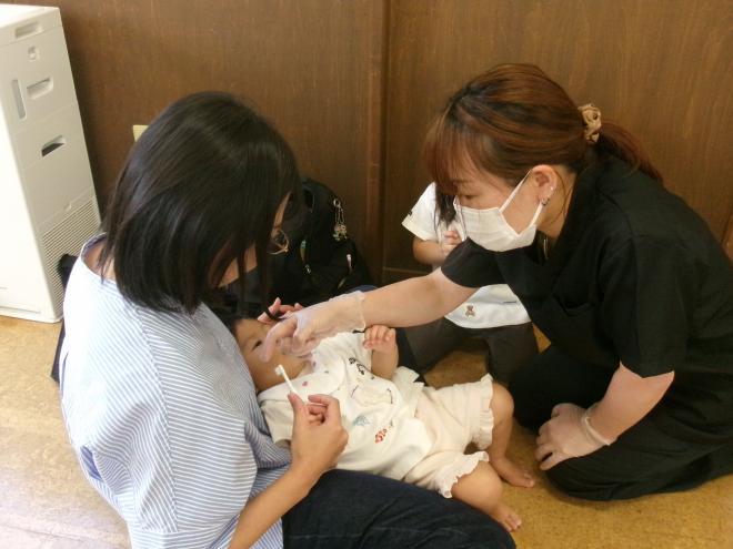 歯磨きの指導をしてもらいました