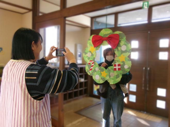 クリスマスリースフォトブース