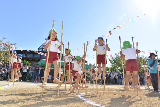 運動会竹馬