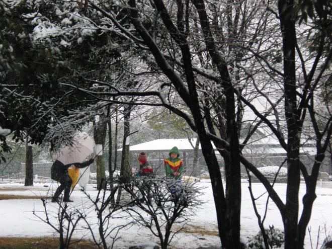 雪の日の早朝